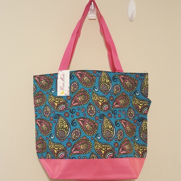 New Paisley Print Canvas Bag - Picture 1 of 4